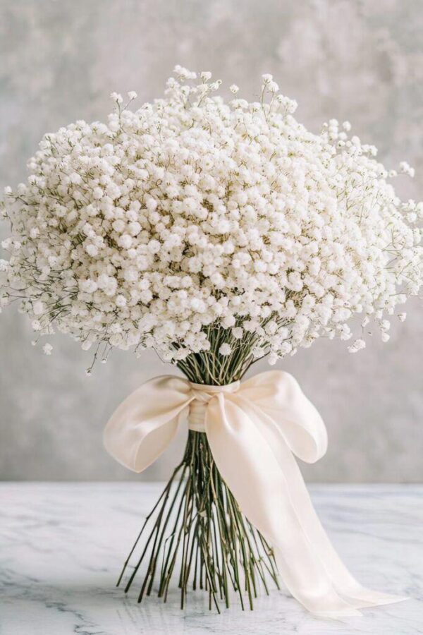 Ethereal Elegance Baby's Breath Wedding Bouquet