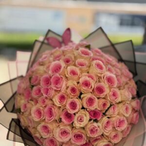 The Grande Pink Perfection Bouquet: 100-Stem Luxury Birthday Roses