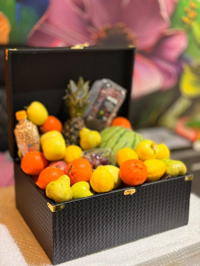 Executive Get Well Fruit Hamper: Gourmet Fresh Fruit in a Luxury Treasure Box