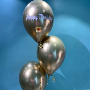The Champagne Chrome Trio Birthday Balloon Set