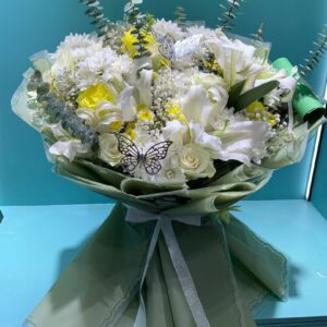 The Meadow Whisper Grand Lily & Rose Hand-Tied Bouquet
